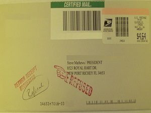 refused mail from usps