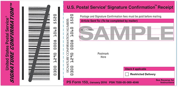 PS Form 153