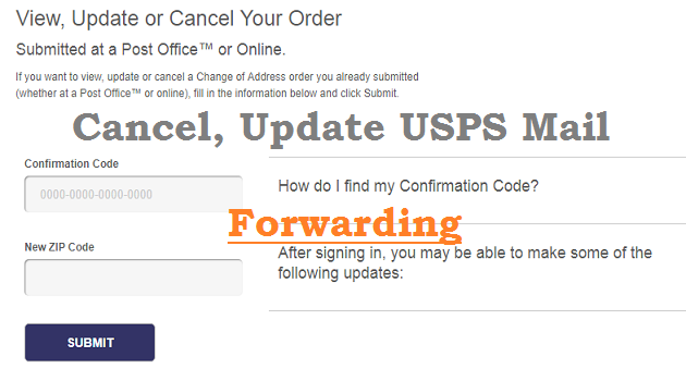 Cancel or Update USPS Mail Forwarding