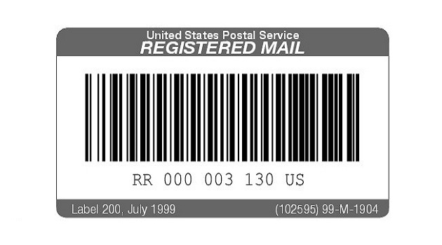 USPS registered post