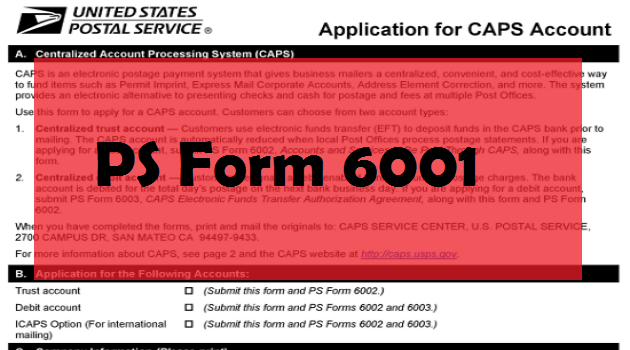 PS Form 6001 1