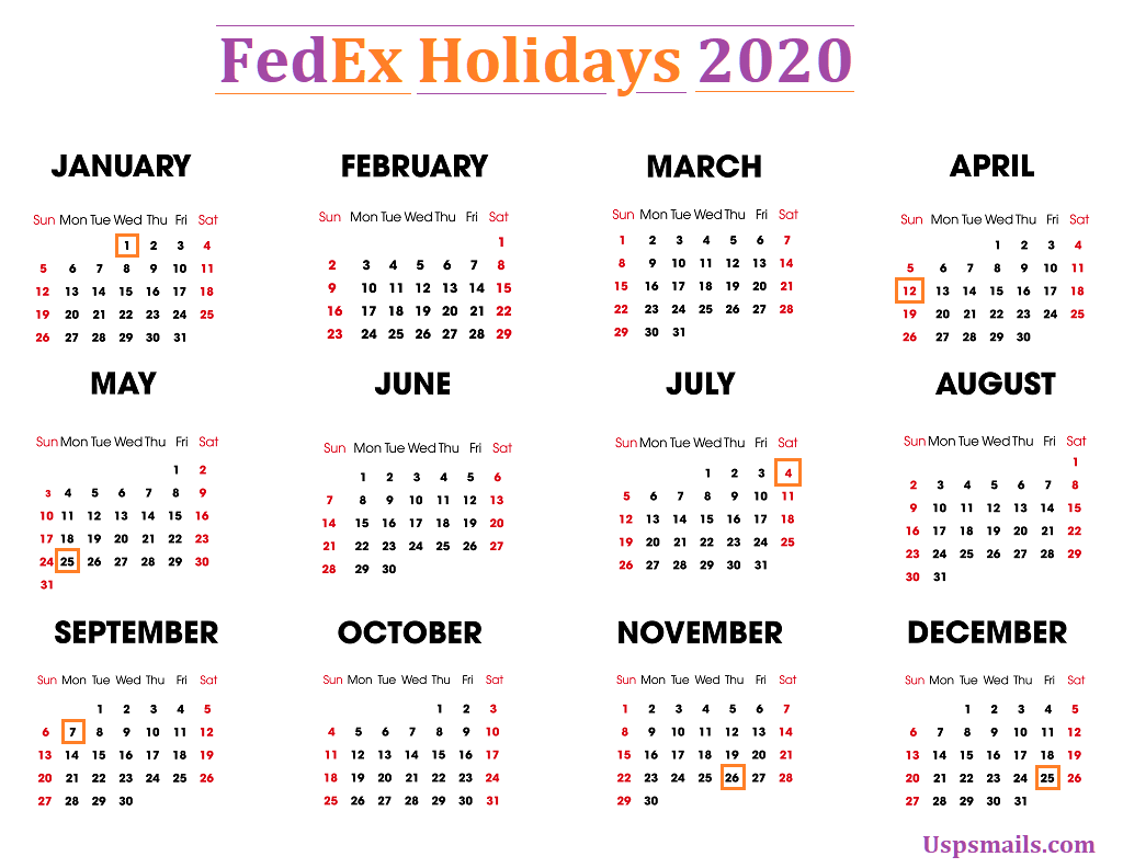 fedex delivery schedule christmas 2020 2020 Fedex Holidays List Holiday Service Schedule fedex delivery schedule christmas 2020