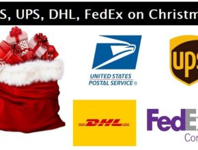 usps ups fedex dhl on christmas eve and day