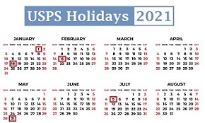 usps holidays 2021